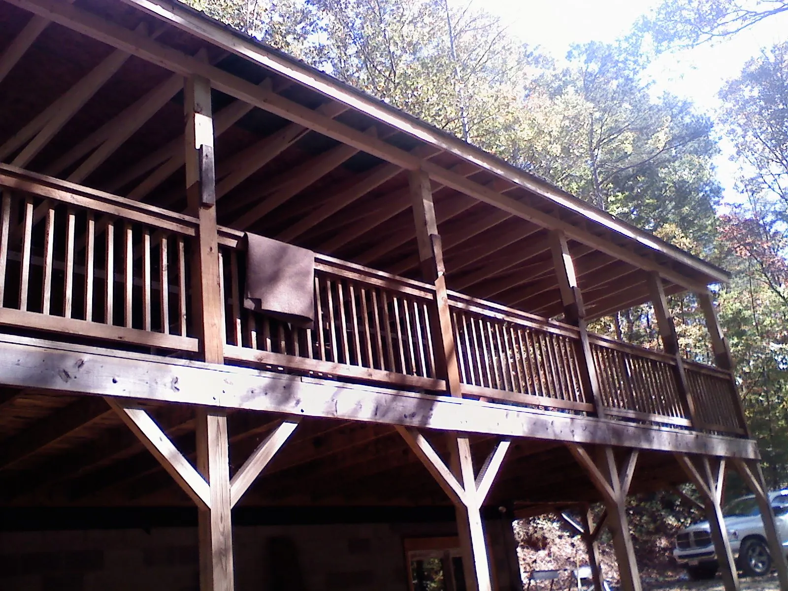 Timber framing under a new elevated porch and deck — Roof Leak Repair in Cassandra by Roofing Brothers